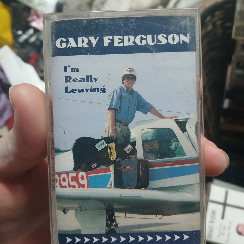 vintage audio cassette tape titled "I'm Really Leaving" by the bluegrass artist